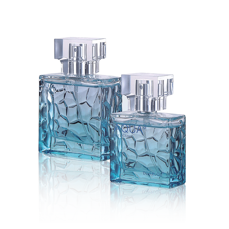 Cubierta de botellas de perfume transparente con recubrimiento en aerosol degradado
